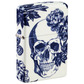 Floral skull zippo lighter