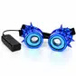 Led steampunk goggles, blue