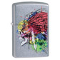 Skull with headdress design zippo lighter