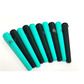 Turquoise and black doob tubes