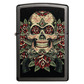 Zippo lighter skull roses design 