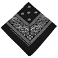 Pack of 6 black paisley bandana