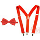 Red suspenders & bow tie kit