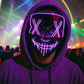 Led stitches mask, purple
