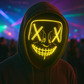 Led stitches mask, yellow