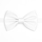White satin bow tie adjustable pre-tied