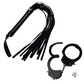 Kinky roleplay black whip metal handcuffs roleplay bundle