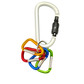 D shape carabiner screw lock + 4 mini carabiner set lightweight aluminum clips 