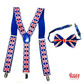 Union jack suspenders & bow tie