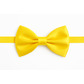 Yellow satin bow tie adjustable pre-tied