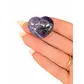 Amethyst crystal heart tumble stone 3.2cm