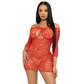 Heart fishnet mini dress