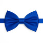 Royal blue satin bow tie adjustable pre-tied