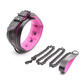 Collar with lead, black pink