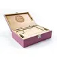 Wise skies x-large pink bamboo rolling box
