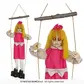 Creepy doll on swing with light sound & movement, 105cm