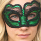 Gothic eye mask, green