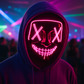 Led stitches mask, pink