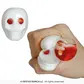 Squeezy skeleton head with worms