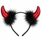 Devil horns, black and red