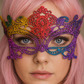 Lace mask rainbow