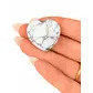 Howlite crystal heart tumble stone 3.2cm