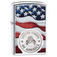 American stamp on flag zippo lighter