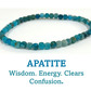 4mm cube cut crystal stone bracelet - apatite