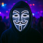 Anonymous led mask, white