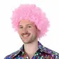 Afro wig, baby pink