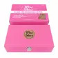 Wise skies bamboo pink wooden rolling box