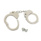 Metal handcuffs, silver