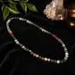 8mm beaded crystal stone necklace - african bloodstone