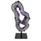Amethyst geode crystal on black stand 7.2kg 49.5cm