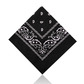 Bandana, black paisley