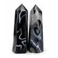 Black agate crystal towers 