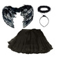 Black wings, halo & tutu set