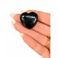 Black tourmaline crystal heart tumble stone 3.2cm