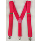 Bright pink suspender braces