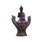 Purple & black thai buddha in hands