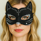Cat eye mask, black silver