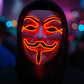Anonymous led mask, red