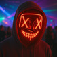 Led stitches mask, red