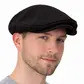 Classic black flat cap vintage style men�s newsboy hat