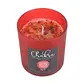 Root chakra strawberry crystal chip candle