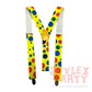 Clown spots suspender braces