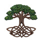 Hand painted tree of life celtic wall plaque 33cm