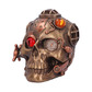 Steampunk under pressure modified skull ornament