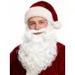 Santa wig & beard set, white