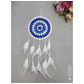 Dream catcher, white & blue